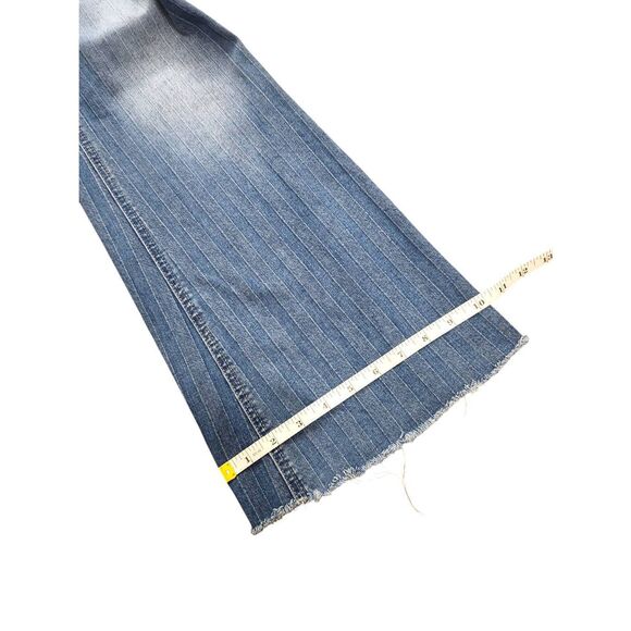 Rock & Roll Cowboy Denim Flare Striped Jeans womens 30x31* measured raw hem - Picture 7 of 9